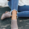 The Stevie Perforated Bootie in Grey Image - 1
