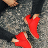 The Poppy Faux Suede Bootie in Red Image - 1