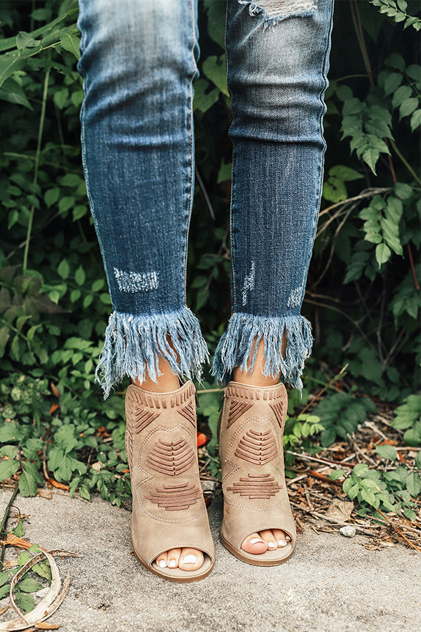The Torrance Peep Toe Bootie in Taupe Image - 2