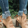 The Torrance Peep Toe Bootie in Taupe Image - 1