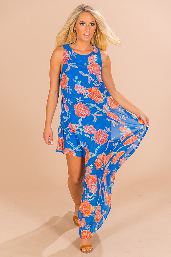 Brunching In Napa Maxi Dress in Blue Image - 2