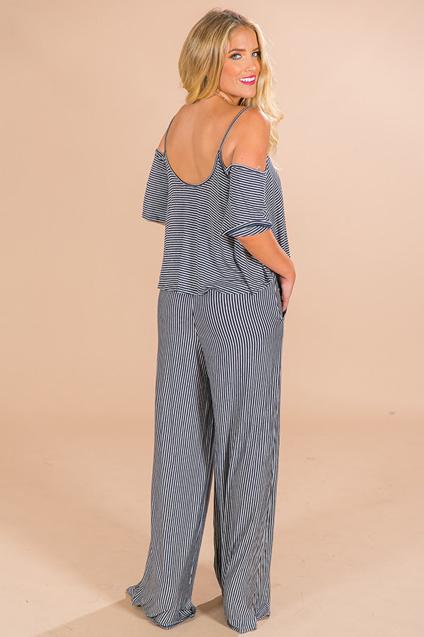 Take Me To Nantucket Stripe Jumpsuit Image - 4