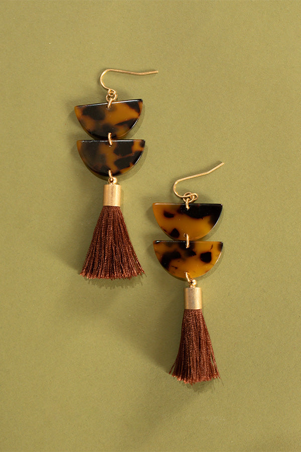 Vogue After Party Earrings In Tortoiseshell
