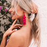 Vineyard Vibes Tassel Earrings In Fuchsia Image - 1