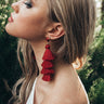 Vineyard Vibes Tassel Earrings In Wine Image - 1