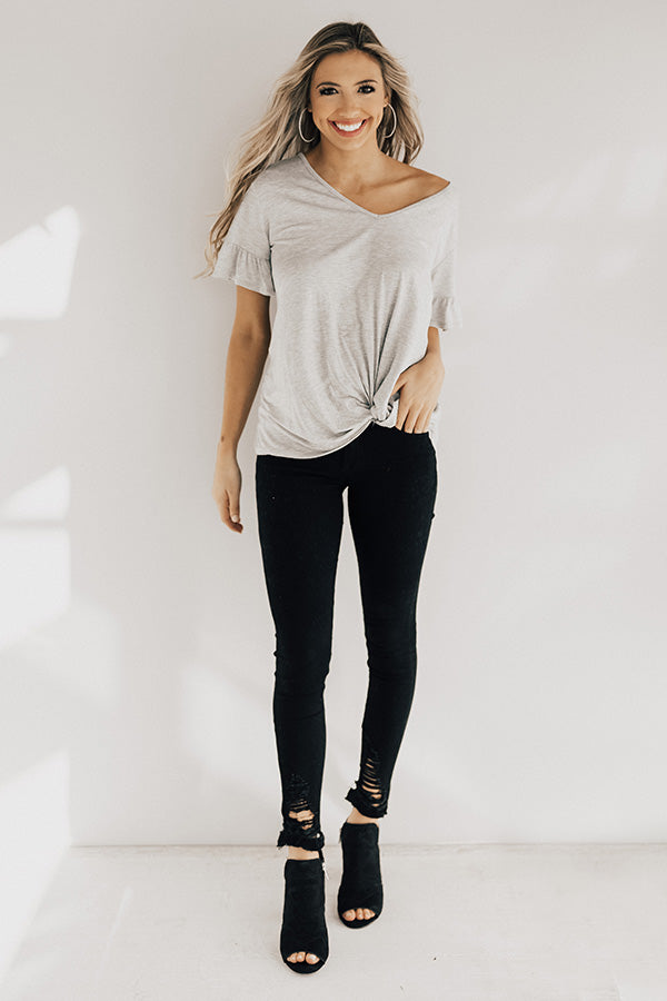 Backstage Party Shift Top in Grey Image - 1