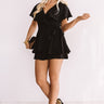 All The Goals Wrap Romper in Black Image - 1