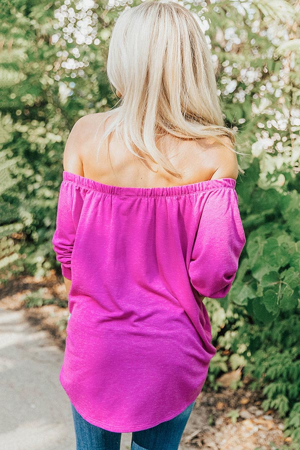 Champagne In Charleston Shift Top in Fuchsia Image - 4