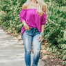Champagne In Charleston Shift Top in Fuchsia Image - 1