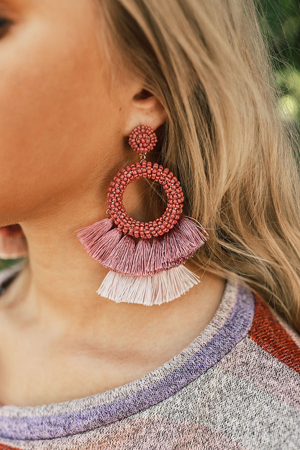Infinitely Stunning Earrings In Blush