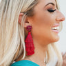 Bahama Beach Days Tassel Earrings In Fuchsia Image - 1