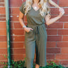 Elodie Jumpsuit in Olive Image - 1