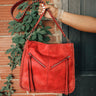 Street Style Tote In Red Image - 1
