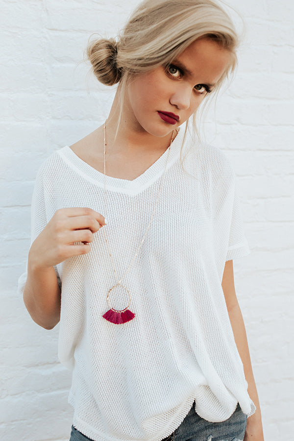 The Inner Circle Necklace In Sangria Image - 2