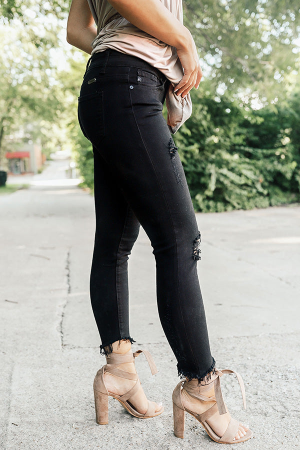 KanCan The Lucca Mid Rise Distressed Ankle Skinny Image - 2