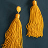 Haute Summer Tassel Earrings In Mustard Image - 1