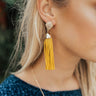 By Request Tassel Earrings In Mustard Image - 1