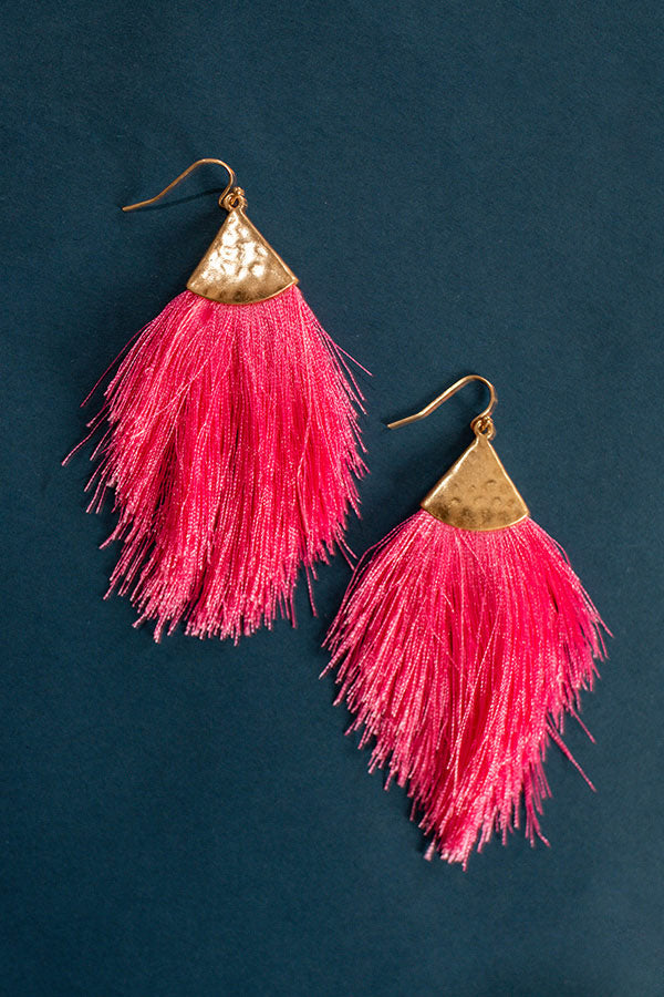 Good Thread Earrings In Pink Image - 1
