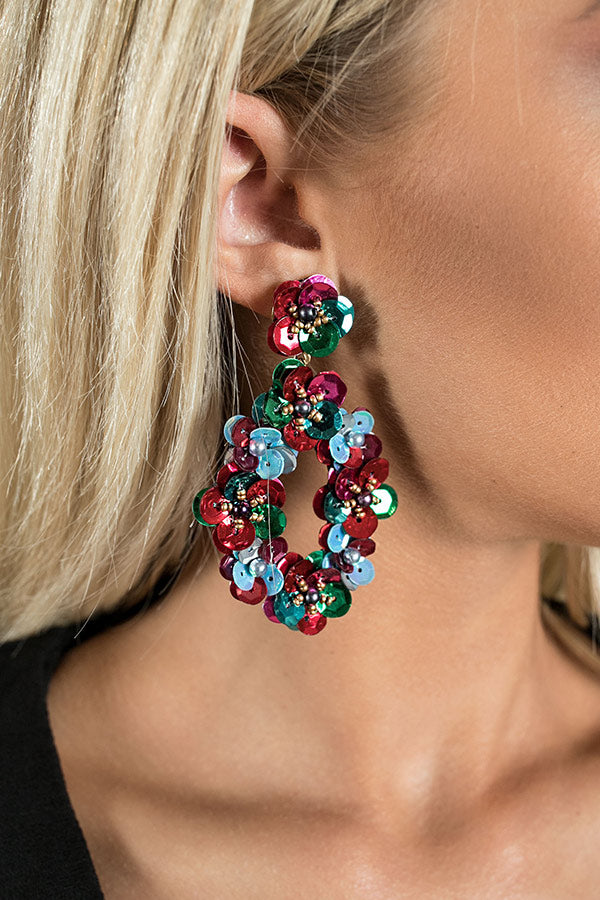 Popstar Sequin Earrings Image - 1