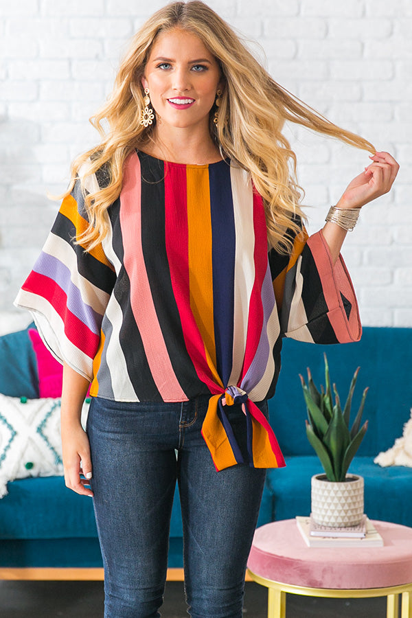 Tuscany Stripes Shift Top Image - 2