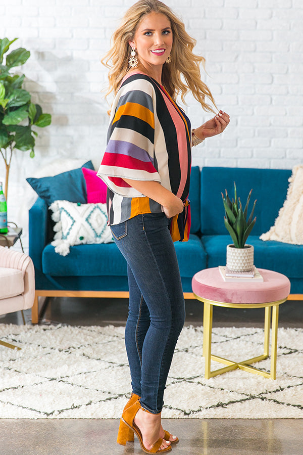 Tuscany Stripes Shift Top Image - 3