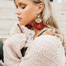 Party In Palm Springs Tassel Earrings In Wine Image - 1