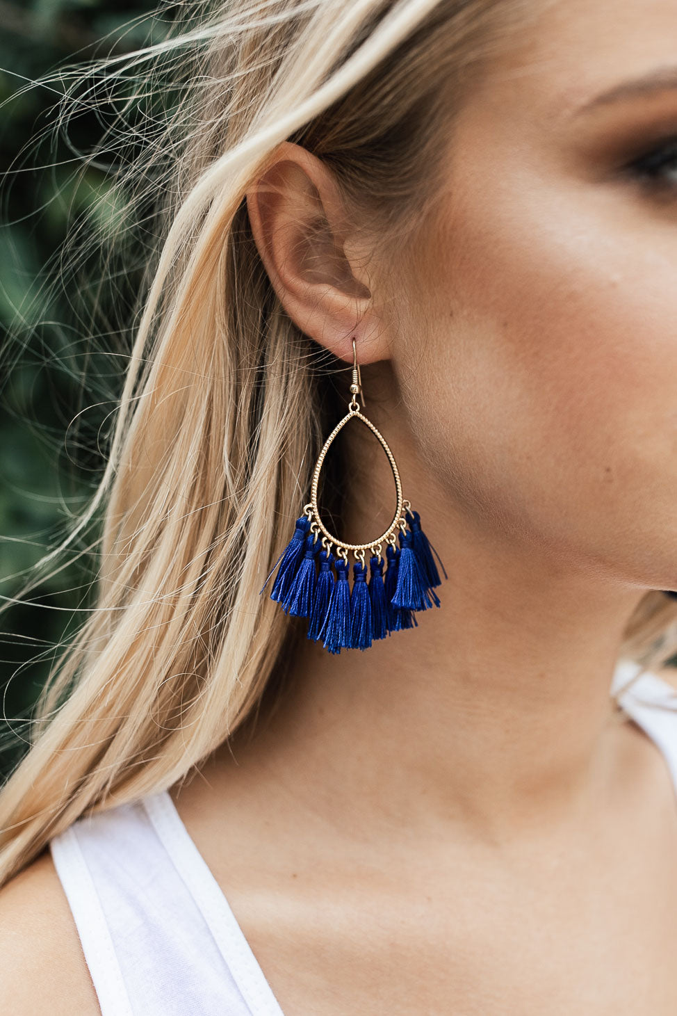 Hello Happy Hour Earrings In Royal Blue Image - 1