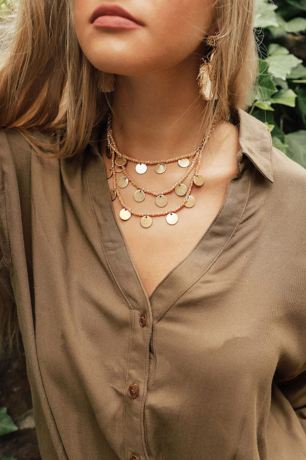 Golden Days Necklace In Champagne