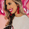 Wanna Dance All Night Tassel Earrings In Red Image - 1