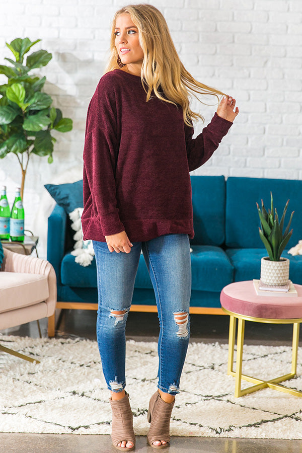 Chill In The Air Sweater in Purple