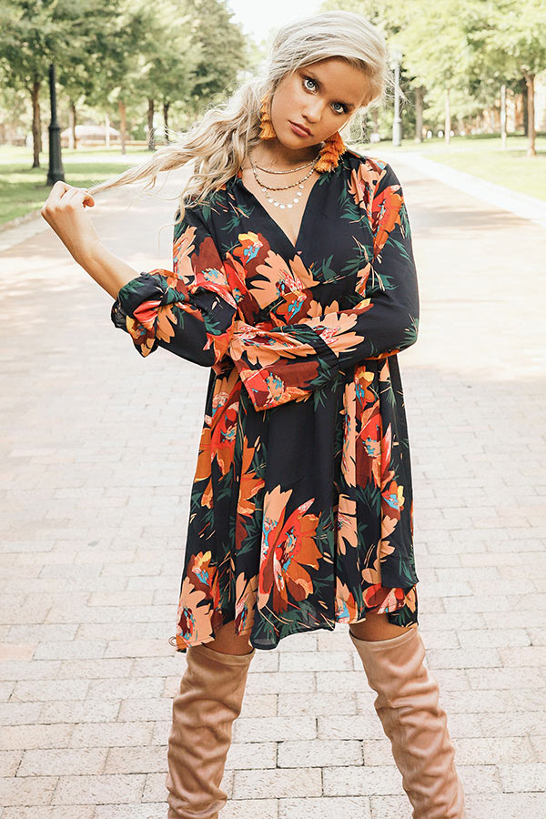 Moonlight Kisses Shift Dress In Navy Image - 2