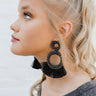 Island Luxe Tassel Earrings In Black Image - 1
