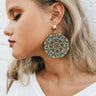 Pretty In Print Earrings In Sage Image - 1