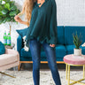 Livin' Luxe Shift Top in Deep Teal Image - 1