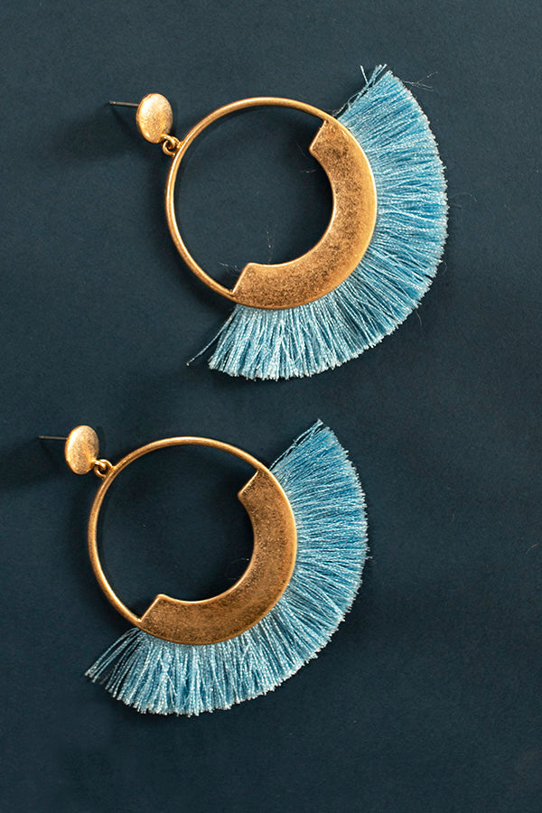 Prosecco Please Earrings In Autumn Sky Image - 1