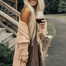 All The Cozy Feels Chenille Cardigan in Iced Latte Image - 1