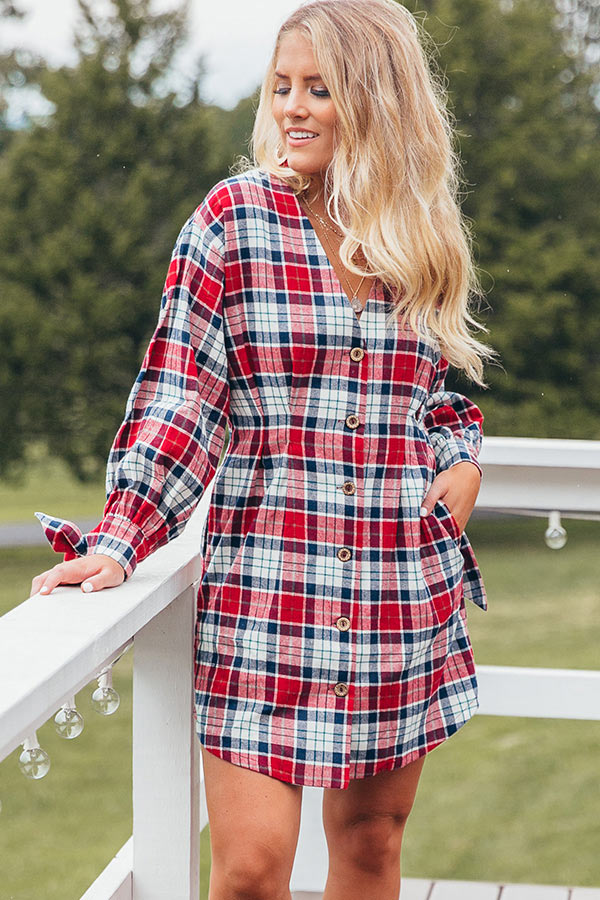 Perfectly Southern Flannel Dress Image - 1