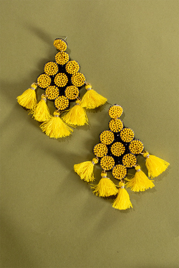 Poppin' Bottles Earrings In Yellow