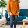 Falling In Love Tie Top in Pumpkin Image - 1