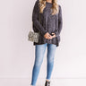 Cozy By The Fire Chenille Sweater in Charcoal Image - 1