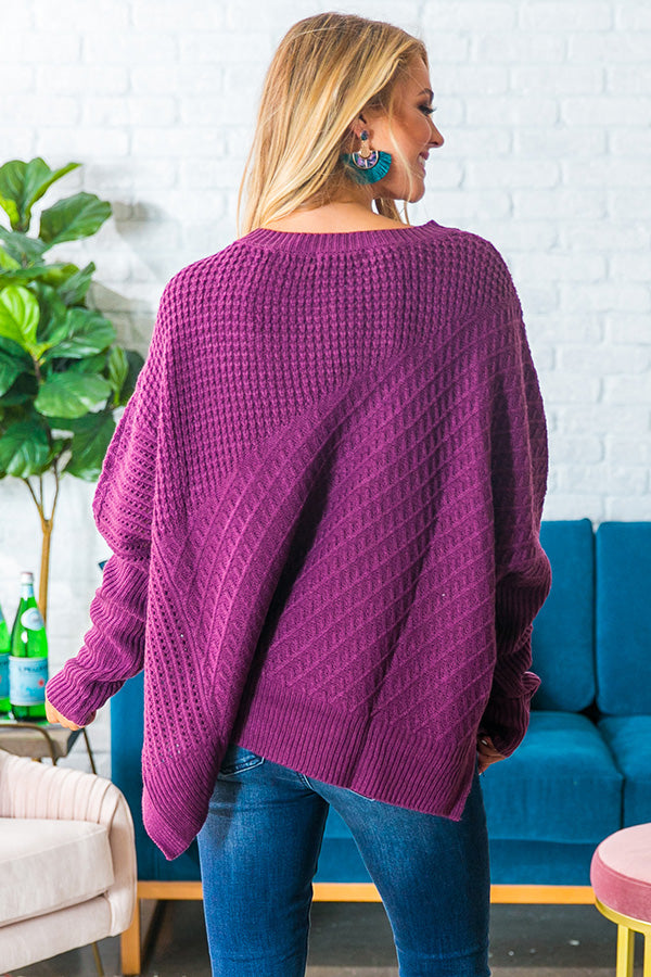 Denver Divine Knit Sweater in Purple Image - 4