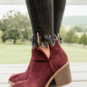 The Stella Perforated Bootie in Windsor Wine Image - 1