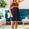 Cheers To The Weekend Babydoll Dress In Navy Image - 1
