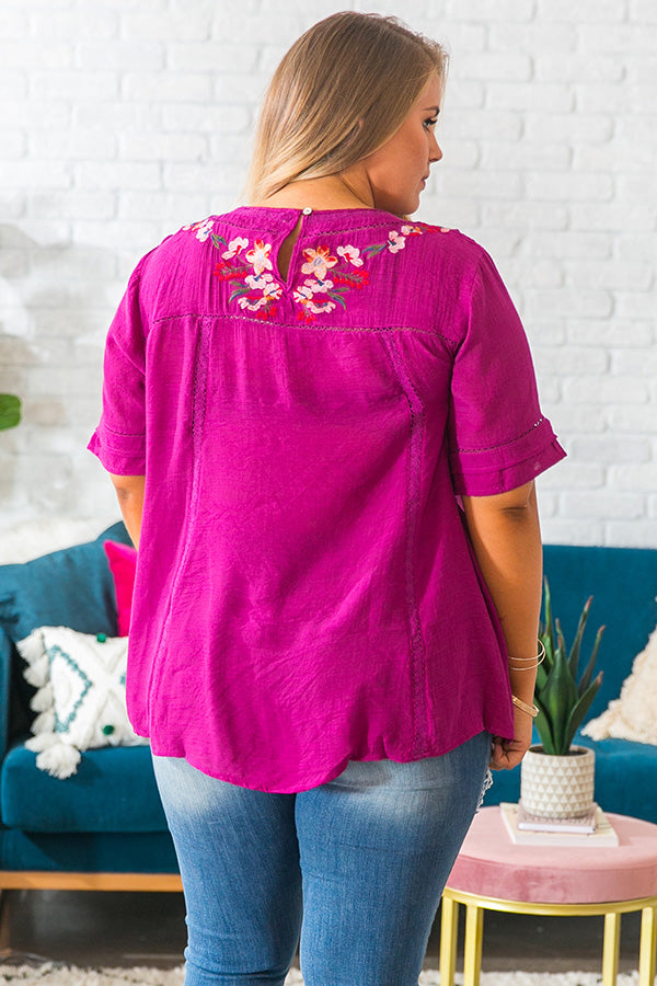 Meet Me In Paradise Shift Top In Berry Curves Image - 3