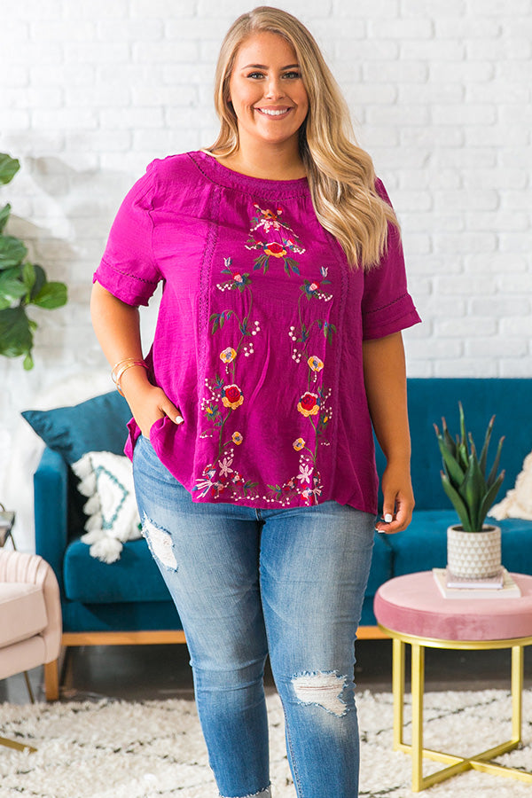 Meet Me In Paradise Shift Top In Berry Curves Image - 1