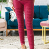 The Hollis High Waist Legging In Sangria Image - 1