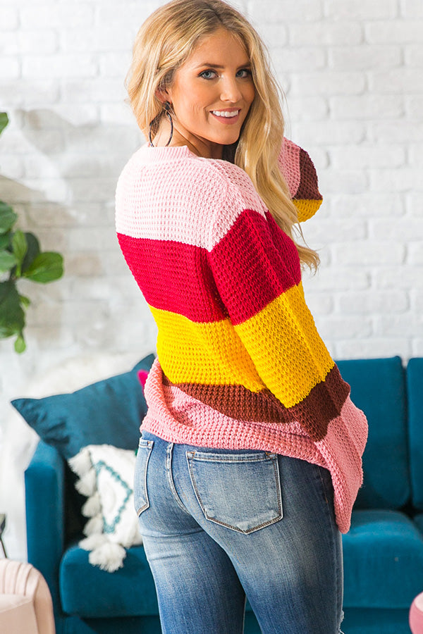 Seasons Change Color Block Sweater Image - 5