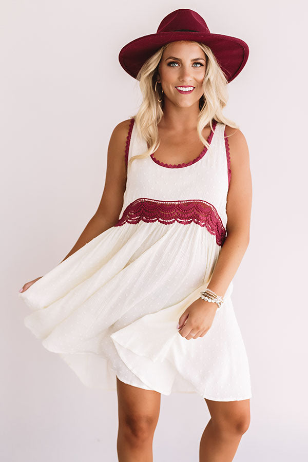 Cheers To The Weekend Babydoll Dress In Cream Image - 4