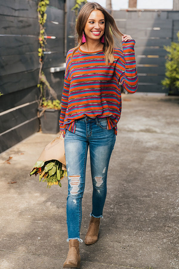 In The Groove Stripe Shift Top Image - 2