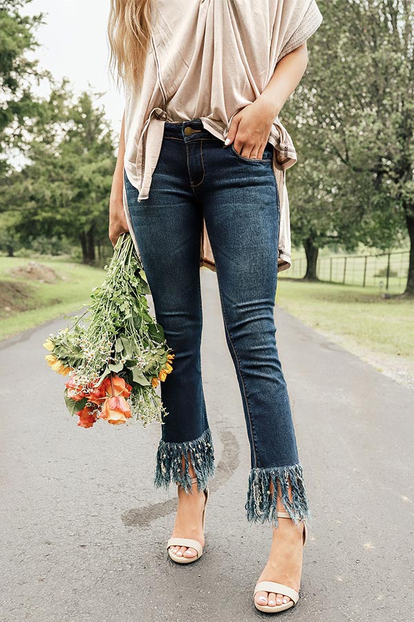 Fallon Frayed Ankle Skinny Image - 1